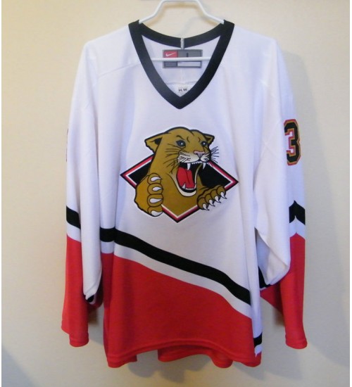 Custom WHL Prince George Cougars 1996 09 Erec Brewer Home Hockey Jersey White